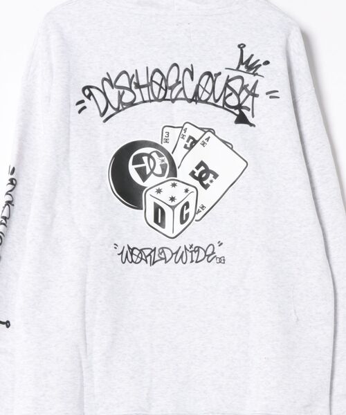 DC SHOES(ディーシーシューズ)の「25 GAME PH/DCバックプリントプルオーバーパーカー・フーディー(パーカー・メンズ・グレー/ブラック×ピンク/ブラック・SMALL/MEDIUM/LARGE/X-LARGE)」の5枚目の写真