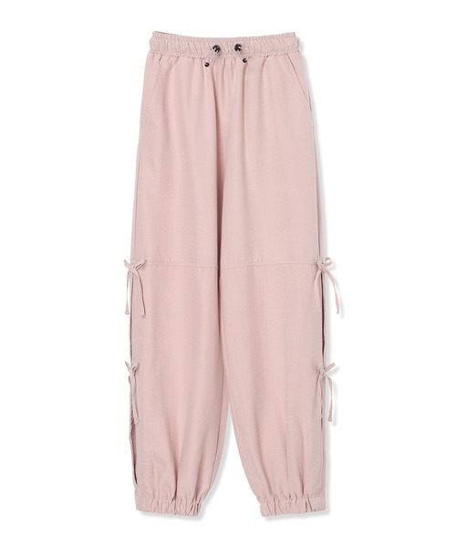 BISKEE（ビスキー）の「サイドリボン サテンカーゴパンツ（カーゴパンツ・キッズ・サックスブルー/ブラック/オフホワイト/ピンク・130cm/140cm/150cm/160cm）」の9枚目の写真