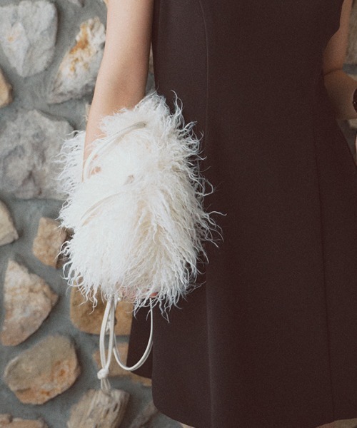 anuans（アニュアンス）の「ECOPELファーバッグ（ハンドバッグ・レディース・アイボリー・FREE）」の6枚目の写真