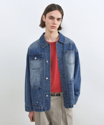 INSILENCE（インサイロンス）の「ペインテッドデニムカバーオールジャケット BLUE（デニムジャケット）」