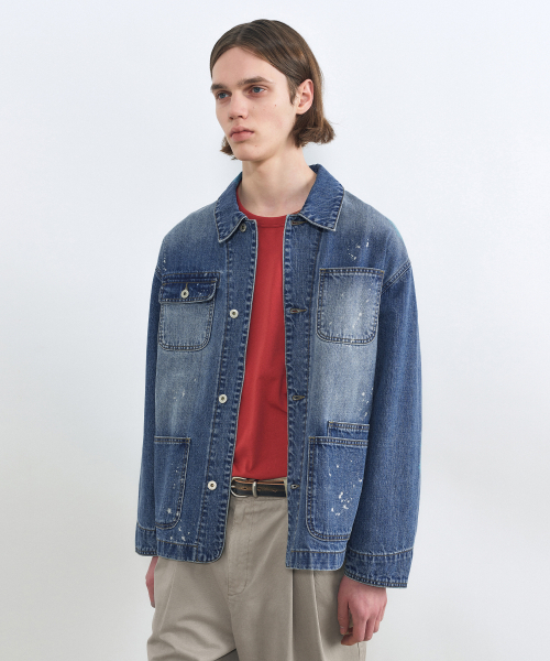 INSILENCE(インサイロンス)の「ペインテッドデニムカバーオールジャケット BLUE(デニムジャケット・レディース・その他・SMALL/MEDIUM/LARGE)」の5枚目の写真