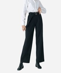 SALT AND CHOCOLATE（ソルトアンドチョコレート）の「Wide Belt Slacks Black 4W223V302（スラックス）」