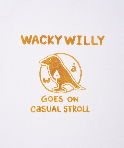 Wacky WiLLy（ワッキーウィリー）の「タイポバードグラフィック半袖Tシャツホワイト（Tシャツ/カットソー・レディース・その他・MEDIUM/LARGE/X-LARGE/SMALL）」の4枚目の写真