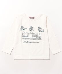 P.FIELD（ピーフィールド）の「P.FIELD/ピーフィールド　日本製　のりもの　ロンT（Tシャツ/カットソー）」