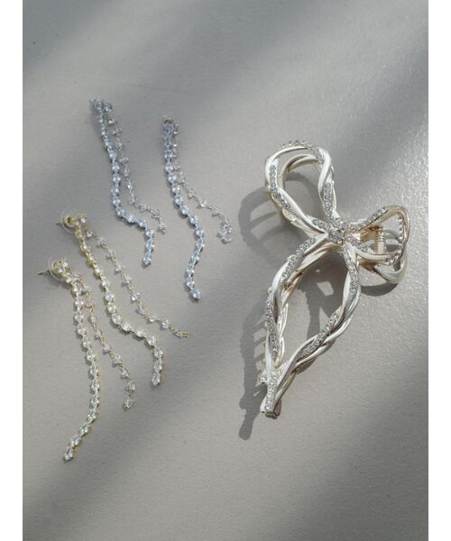 EATME(イートミー)の「キラキラリボンヘアクリップ(バレッタ/ヘアクリップ・レディース・ゴールド・FREE)」の2枚目の写真