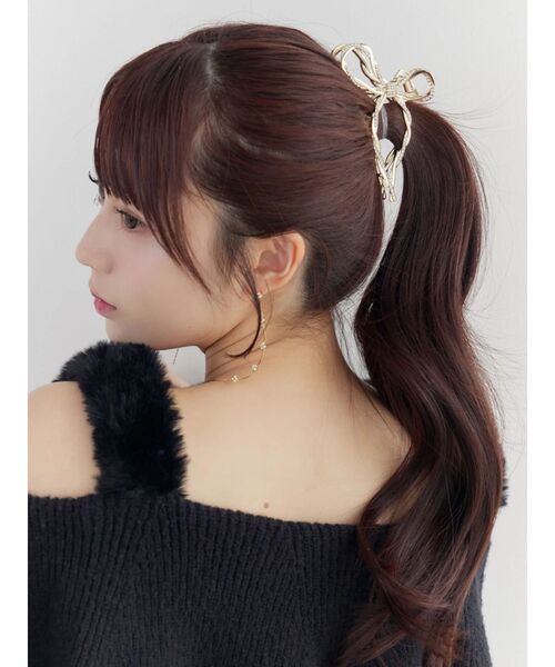 EATME(イートミー)の「キラキラリボンヘアクリップ(バレッタ/ヘアクリップ・レディース・ゴールド・FREE)」の3枚目の写真