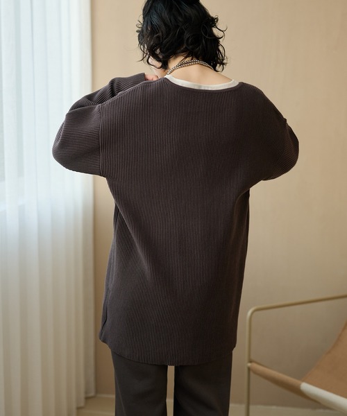 LAULEN(ローレン)の「deep v neck rib knit /ディープVネックリブニット(ニット/セーター・レディース・ブラック/グレー・FREE)」の11枚目の写真