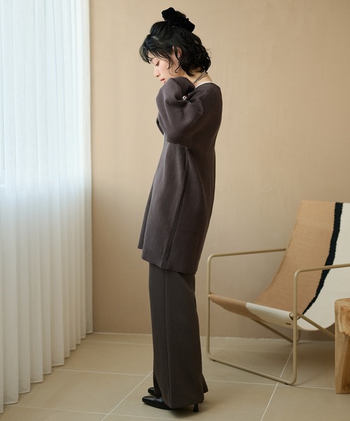 LAULEN(ローレン)の「deep v neck rib knit /ディープVネックリブニット(ニット/セーター・レディース・ブラック/グレー・FREE)」の14枚目の写真
