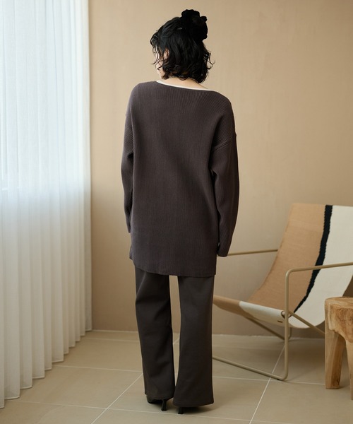 LAULEN(ローレン)の「deep v neck rib knit /ディープVネックリブニット(ニット/セーター・レディース・ブラック/グレー・FREE)」の15枚目の写真