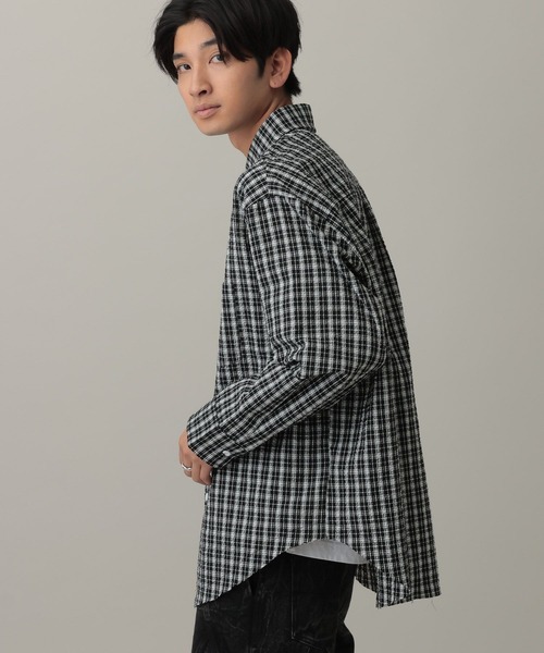 LAND MUSEUM(ランドミュージアム)の「LAND MUSEUM/パターンチェックシャツ(シャツ/ブラウス・メンズ・ブラック/ネイビー・MEDIUM/LARGE)」の10枚目の写真