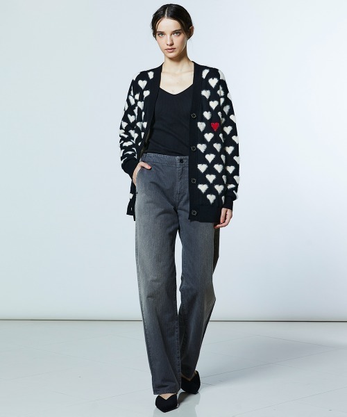 DOUBLE STANDARD CLOTHING（ダブルスタンダードクロージング）の「ハートシャギーモールカーディガン（カーディガン/ボレロ・レディース・ブラック・FREE）」の12枚目の写真