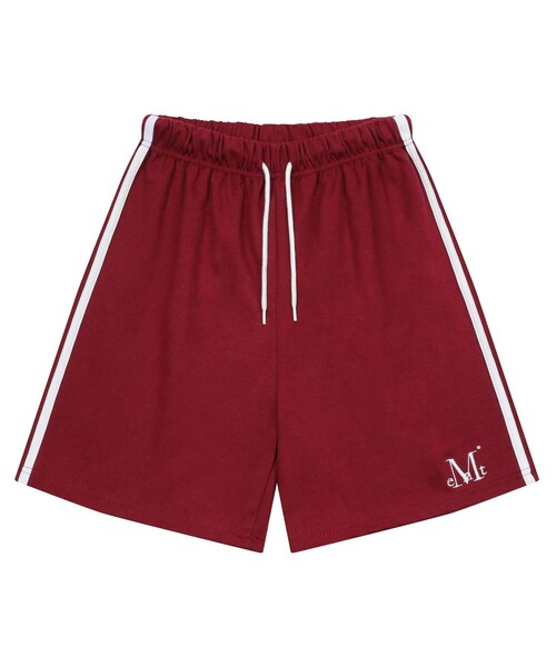 MUCENT(ムセント)の「ビバサイドトラックラインスウェットハーフパンツ(4カラー)(その他パンツ・レディース・グレー/ミックスグレー/ブラック/バーガンディー・S/L)」の4枚目の写真