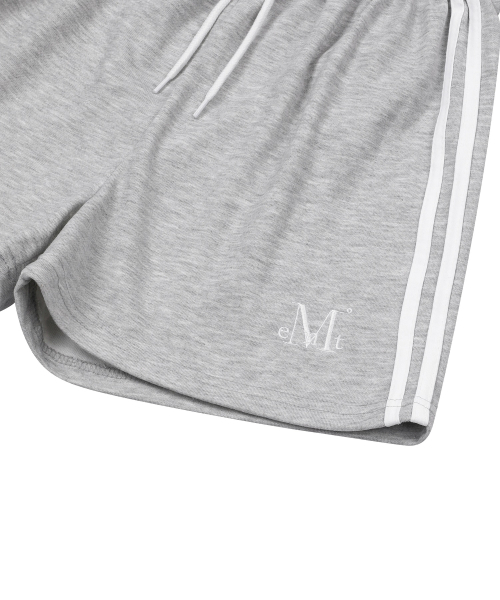 MUCENT(ムセント)の「ビバサイドトラックラインスウェットハーフパンツ(4カラー)(その他パンツ・レディース・グレー/ミックスグレー/ブラック/バーガンディー・S/L)」の17枚目の写真