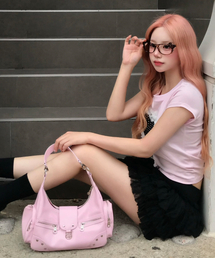 ILLIGO（イリゴ）の「Ruby Stud Shoulder Bag Pink（ショルダーバッグ）」