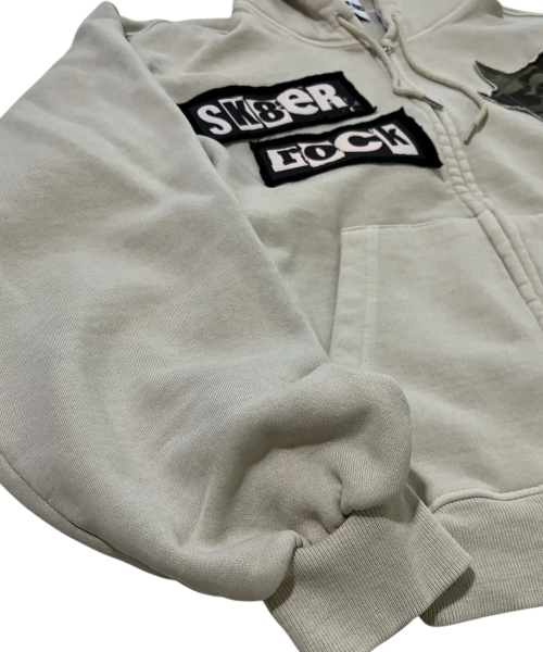 起毛)ロックスター ピグメント ナッピング フードジップアップ