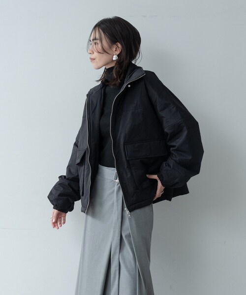 GALLEST（ギャレスト）の「【再入荷】ビッグポケット中綿フォルムコート（その他アウター・レディース・アイボリー/ダークブラウン/ブラック・38）」の2枚目の写真