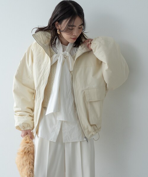 GALLEST（ギャレスト）の「【再入荷】ビッグポケット中綿フォルムコート（その他アウター・レディース・アイボリー/ダークブラウン/ブラック・38）」の6枚目の写真