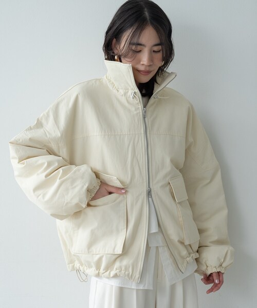 GALLEST（ギャレスト）の「【再入荷】ビッグポケット中綿フォルムコート（その他アウター・レディース・アイボリー/ダークブラウン/ブラック・38）」の9枚目の写真