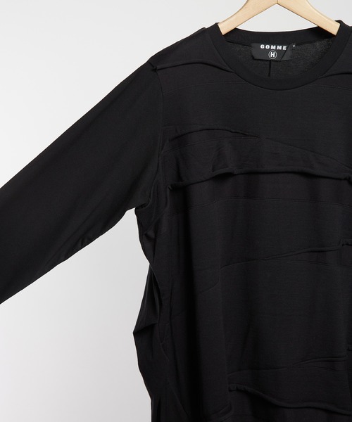 GOMME HOMME(ゴムオム)の「コクーンパネルT(Tシャツ/カットソー・メンズ・チャコールグレー/ブラック・MEDIUM)」の7枚目の写真