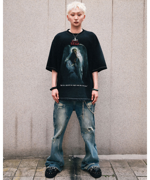 SCHISM INDUCING(スキズムインデューシング)の「LUKE T SHIRT_BLACK(Tシャツ/カットソー・レディース・その他・MEDIUM/LARGE/X-LARGE)」の10枚目の写真