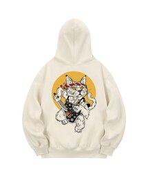 KHC0101 クマ起毛フードパーカー - クリーム