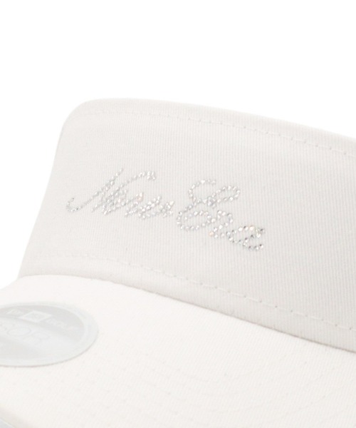 NEW ERA(ニューエラ)の「ニューエラ ゴルフサンバイザー ロングバイザー ラインストーン(サンバイザー・レディース・ホワイト/ブラック・FREE)」の6枚目の写真