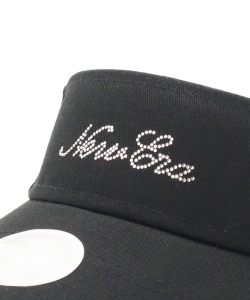 NEW ERA(ニューエラ)の「ニューエラ ゴルフサンバイザー ロングバイザー ラインストーン(サンバイザー・レディース・ホワイト/ブラック・FREE)」の3枚目の写真