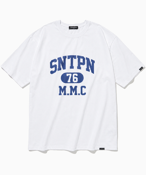 SAINTPAIN(セイントペイン)の「SP SNTPN ロゴTシャツ-ホワイトブルー(Tシャツ/カットソー・メンズ・その他・LARGE/X-LARGE/SMALL/MEDIUM)」の1枚目の写真
