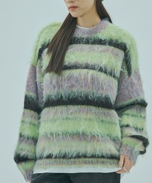 ROSE BUD（ローズバッド）の「STRIPE KNIT TOP（ニット/セーター）」