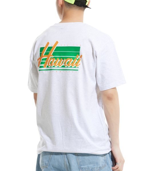 CREAM SODA LAB（クリームソーダラボ）の「ハワイバックプリント半袖Tシャツライトグレー（Tシャツ/カットソー・メンズ・その他・LARGE/MEDIUM/X-LARGE/XX-LARGE）」の7枚目の写真