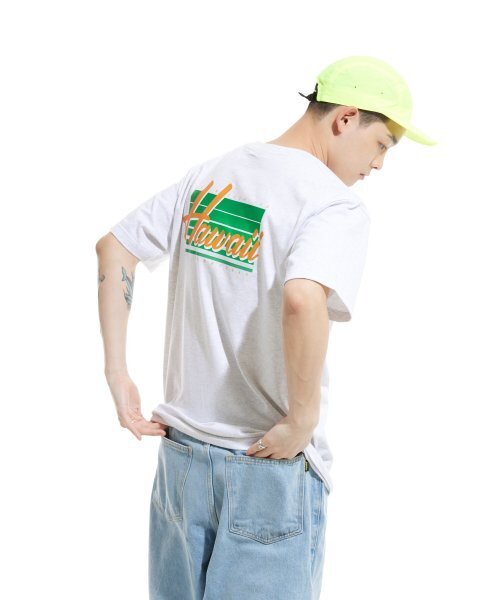 CREAM SODA LAB（クリームソーダラボ）の「ハワイバックプリント半袖Tシャツライトグレー（Tシャツ/カットソー・メンズ・その他・LARGE/MEDIUM/X-LARGE/XX-LARGE）」の9枚目の写真