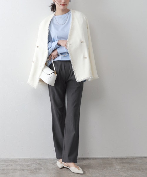 Pierrot（ピエロ）の「ストレッチパンツ（その他パンツ・レディース・ベージュ/グリーン系その他/チャコール/ブラック・PS/PM/PL/M/L/LL/S）」の5枚目の写真