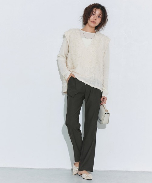 Pierrot（ピエロ）の「ストレッチパンツ（その他パンツ・レディース・ベージュ/グリーン系その他/チャコール/ブラック・PS/PM/PL/M/L/LL/S）」の10枚目の写真