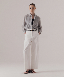 Structure cotton chino pants (WHITE)