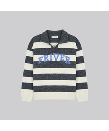 Friver over collar stripe knit [FRFA03NT03]_2color