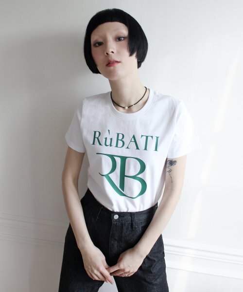RUBATI（ルバティ）の「R.B Logo Tshirt (WHITE-GREEN)（Tシャツ/カットソー・レディース・その他・size2/size1）」の4枚目の写真