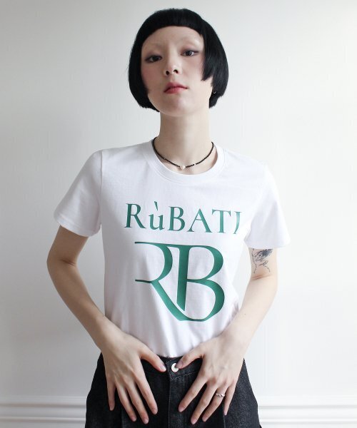 RUBATI（ルバティ）の「R.B Logo Tshirt (WHITE-GREEN)（Tシャツ/カットソー・レディース・その他・size2/size1）」の5枚目の写真