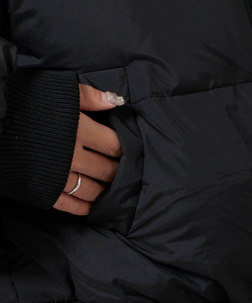 Chick（チック）の「Short-Length Quilted N-2B Jacket / ショート丈 中綿入り N-2B風ジャケット（ダウンジャケット/コート・レディース・ブラック・FREE）」の17枚目の写真