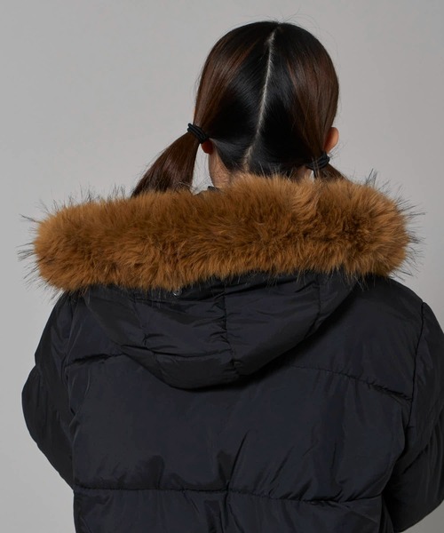 Chick（チック）の「Short-Length Quilted N-2B Jacket / ショート丈 中綿入り N-2B風ジャケット（ダウンジャケット/コート・レディース・ブラック・FREE）」の18枚目の写真