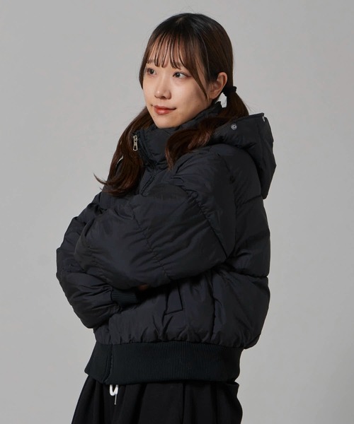 Chick（チック）の「Short-Length Quilted N-2B Jacket / ショート丈 中綿入り N-2B風ジャケット（ダウンジャケット/コート・レディース・ブラック・FREE）」の8枚目の写真