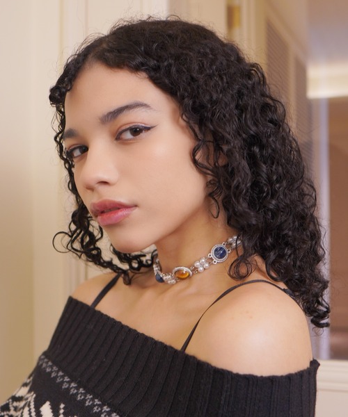 IMARI（イマリ）の「【 IMARI / イマリ 】 ヴィンテージライク ストーン デザイン チョーカー（ネックレス・レディース・シルバー/ゴールド・FREE）」の6枚目の写真