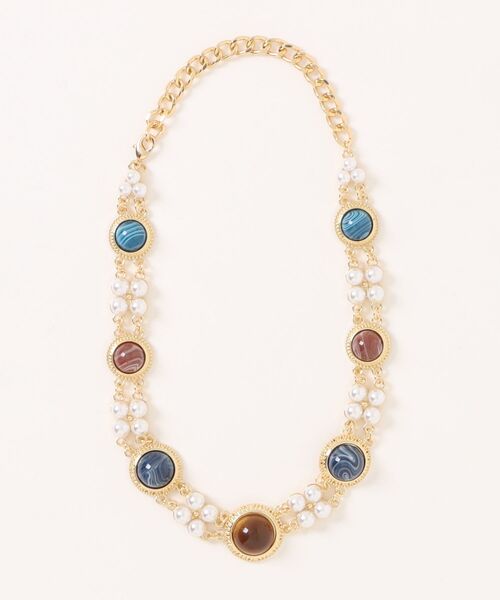 IMARI（イマリ）の「【 IMARI / イマリ 】 ヴィンテージライク ストーン デザイン チョーカー（ネックレス・レディース・シルバー/ゴールド・FREE）」の8枚目の写真