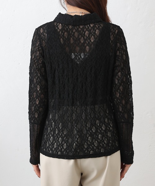 COLONY 2139（コロニートゥーワンスリーナイン）の「レース切替フロントホックシャツカーデ（シャツ/ブラウス・レディース・ブラック/アイボリー・FREE）」の21枚目の写真