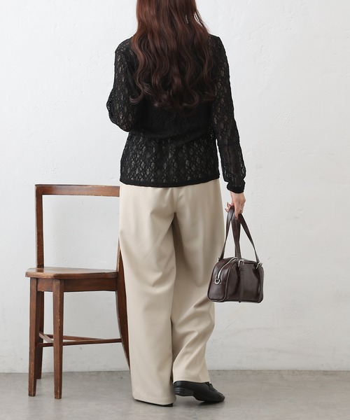 COLONY 2139（コロニートゥーワンスリーナイン）の「レース切替フロントホックシャツカーデ（シャツ/ブラウス・レディース・ブラック/アイボリー・FREE）」の17枚目の写真