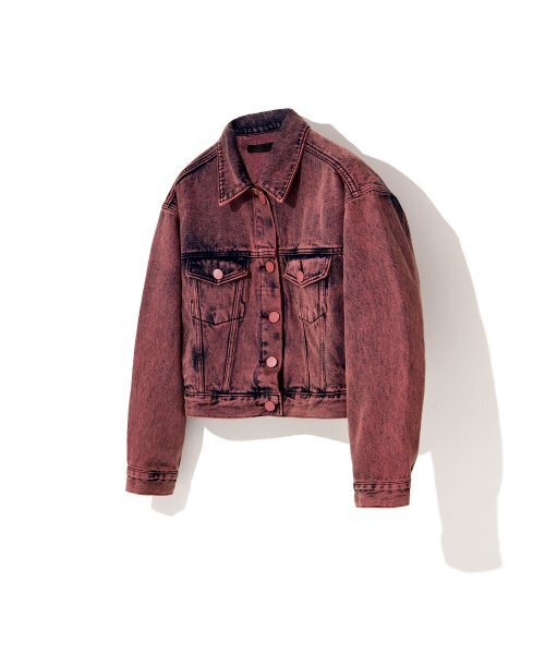 C WEAR BY THE GENIUS（シーウェアバイザジーニアス）の「ワインデニムクロップトラッカージャケット（デニムジャケット・レディース・その他・size1）」の3枚目の写真