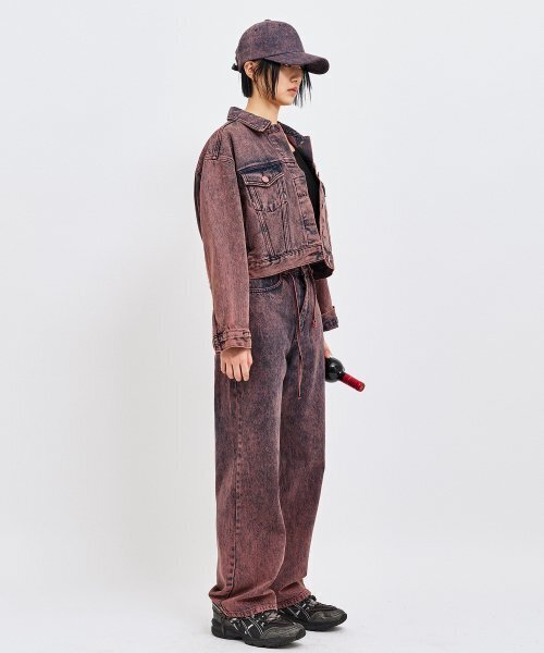C WEAR BY THE GENIUS（シーウェアバイザジーニアス）の「ワインデニムクロップトラッカージャケット（デニムジャケット・レディース・その他・size1）」の7枚目の写真