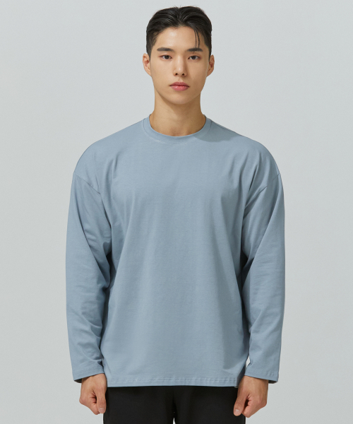 BLACK MONSTER FIT(ブラックモンスターフィット)の「ソフトモーダルクルーネックロングスリーブ(3色)/ BM240722(Tシャツ/カットソー・メンズ・ホワイト/ブラック/ブルー・MEDIUM/LARGE/X-LARGE/2XL)」の14枚目の写真