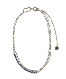 RAD FICTION（ラッドフィックション）の「PAYSEUR CARABINER PEARL CHAIN NECKLACE / AURORA BLUE（ネックレス）」