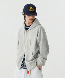 STENDS（ステンズ）の「[M~4XL] ワッフル2WAYフードジップアップ_ホワイトメランジ（パーカー）」