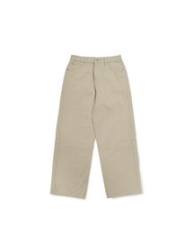 FLATWAVE IN SEOUL（フラットウェーブインソウル）の「Vee Wide Cotton Pants Beige（その他パンツ）」